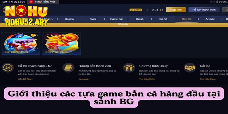 Danh sách game hot tại BG bắn cá